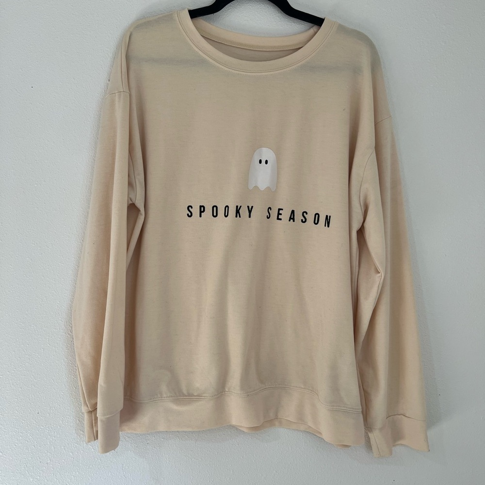 Cream Spooky Season Sweater